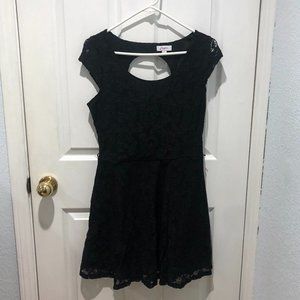 Black Lace A-line Dress